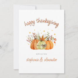 Cartes Pour Fêtes Annuelles Bon thanksgiving en terre cuite Citrouille moderne