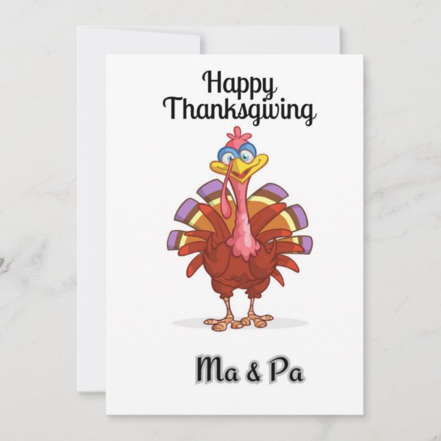 Cartes Pour Fêtes Annuelles Bon thanksgiving, fête de la Turquie (Devant)