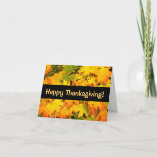 Cartes Pour Fêtes Annuelles Bon thanksgiving Feuille de l'érable d'automne
