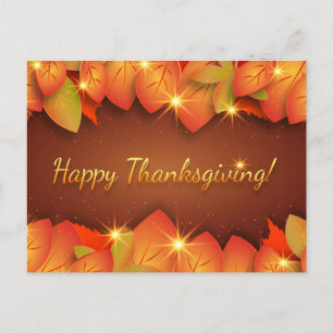 Cartes Pour Fêtes Annuelles Bon thanksgiving Feuilles d'automne