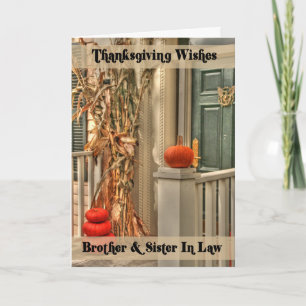 Cartes Pour Fêtes Annuelles Bon thanksgiving Frère & Soeur En Droit