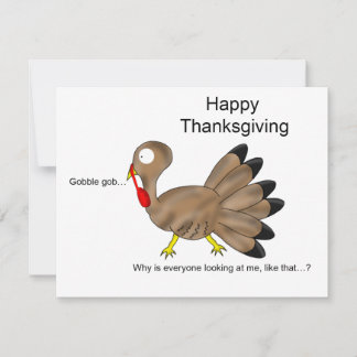 Cartes Pour Fêtes Annuelles bon thanksgiving Gobble Gob...