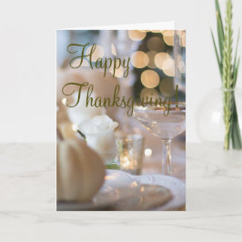 Cartes Pour Fêtes Annuelles Bon thanksgiving Golden Elegant