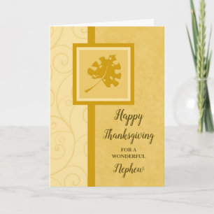 Cartes Pour Fêtes Annuelles Bon thanksgiving Nephew de automne