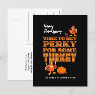 Cartes Pour Fêtes Annuelles Bon thanksgiving PERKY POUR TURQUIE Christian