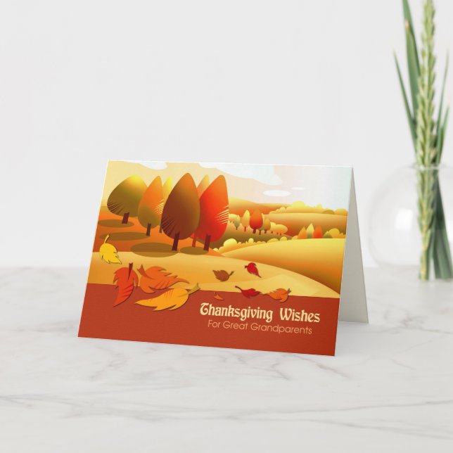 Cartes Pour Fêtes Annuelles Bon thanksgiving pour grands-parents (Devant)