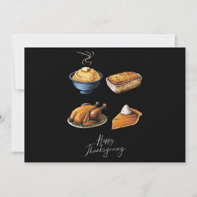 Cartes Pour Fêtes Annuelles Bon thanksgiving rétro Automne Citrouille (Devant)