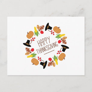 Cartes Pour Fêtes Annuelles bon thanksgiving Wreath