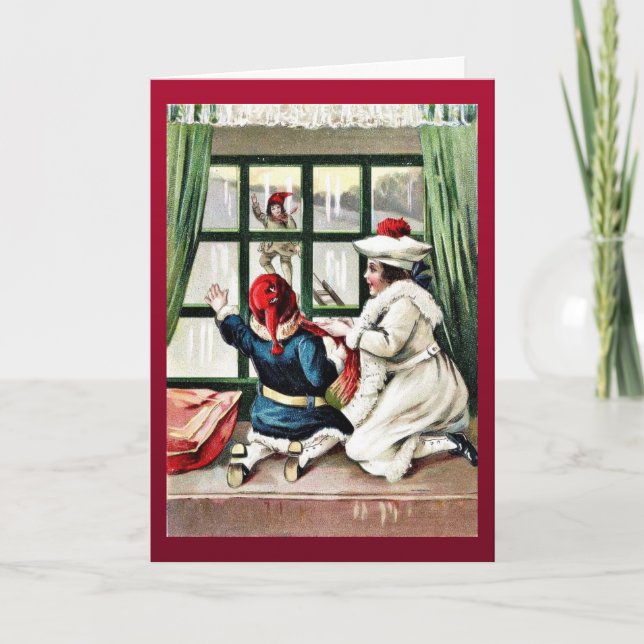 Cartes Pour Fêtes Annuelles Bon vieux Noël (Devant)