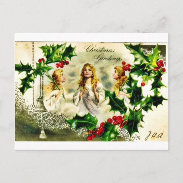 Cartes Pour Fêtes Annuelles Bon vieux Noël (Devant)