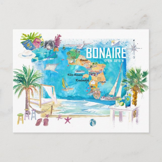 Cartes Pour Fêtes Annuelles Bonaire Antilles néerlandaises (Devant)