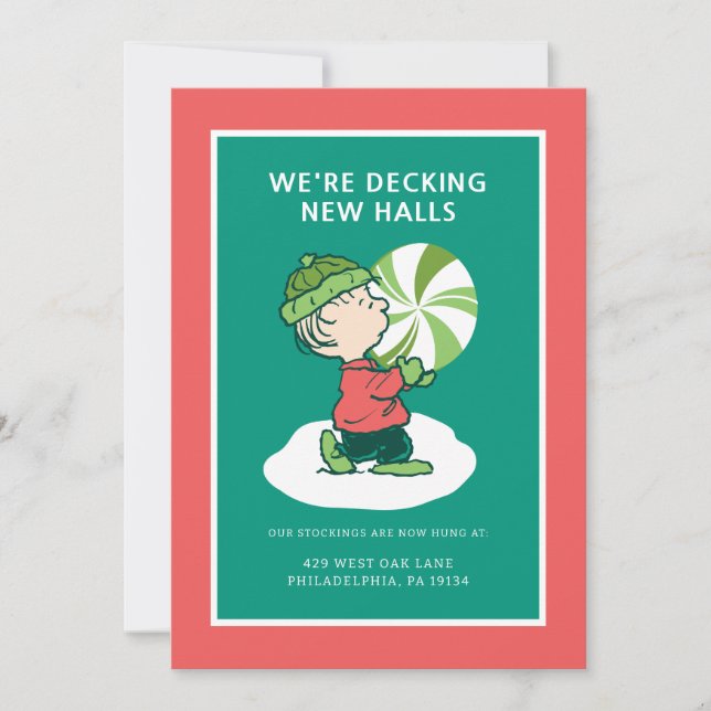 Cartes Pour Fêtes Annuelles Bonbon à la menthe de Linus (Devant)