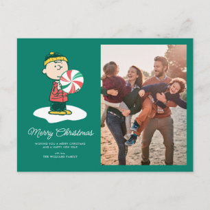 Cartes Pour Fêtes Annuelles Bonbons au poivre de Charlie Brown
