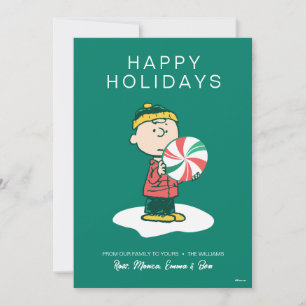 Cartes Pour Fêtes Annuelles Bonbons au poivre de Charlie Brown