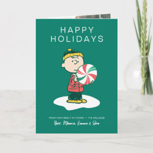 Cartes Pour Fêtes Annuelles Bonbons au poivre de Charlie Brown