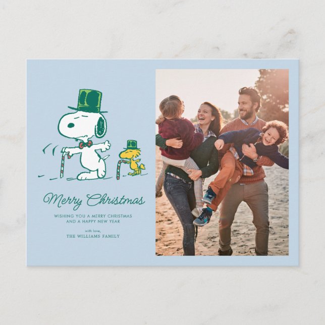 Cartes Pour Fêtes Annuelles Bonbons au poivre Snoopy Chapeau Haut (Devant)