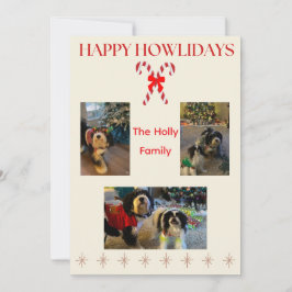 Cartes Pour Fêtes Annuelles Bonbons de Joyeux Howlidays et scintillements