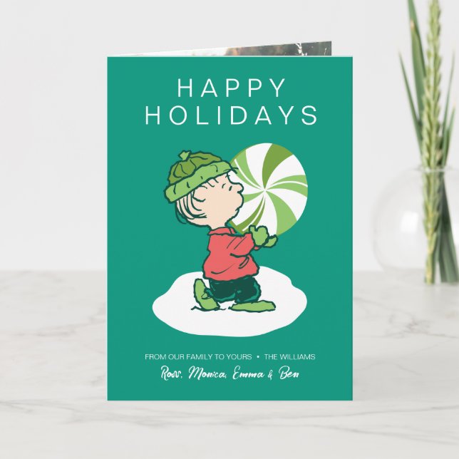 Cartes Pour Fêtes Annuelles Bonbons Linus au poivre (Devant)