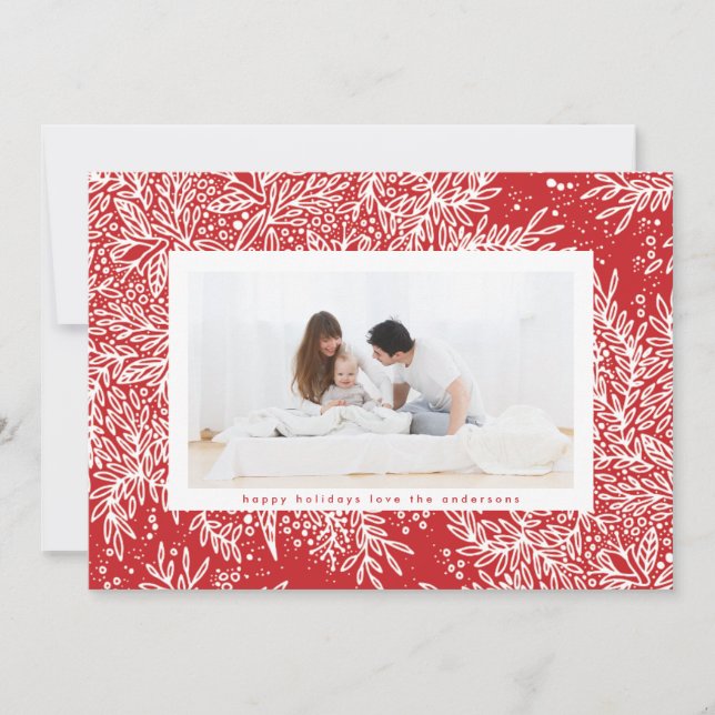 Cartes Pour Fêtes Annuelles Bonbons Pomme Rouge glace blanc Flocon de neige Ca (Devant)