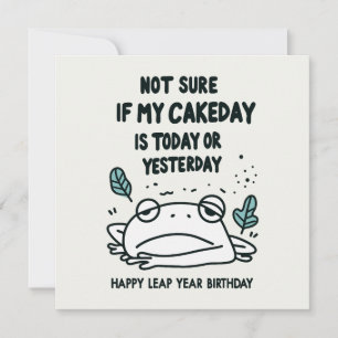 Cartes Pour Fêtes Annuelles Bond drôle Année Anniversaire Grenouille