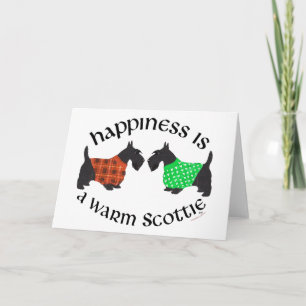 Cartes Pour Fêtes Annuelles Bonheur des Scottish Terriers noirs