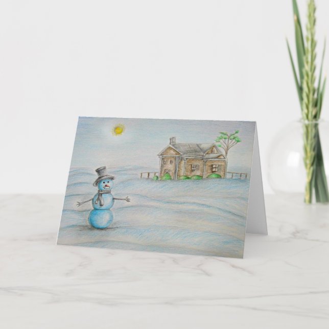 Cartes Pour Fêtes Annuelles bonhomme (Devant)