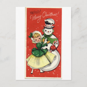 Cartes Pour Fêtes Annuelles Bonhomme de neige
