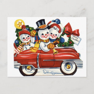 Cartes Pour Fêtes Annuelles Bonhomme de neige