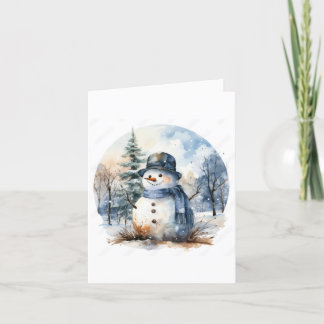 Cartes Pour Fêtes Annuelles Bonhomme de neige