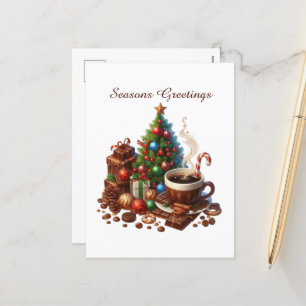 Cartes Pour Fêtes Annuelles bonhomme de neige à café Joyeuses Fêtes