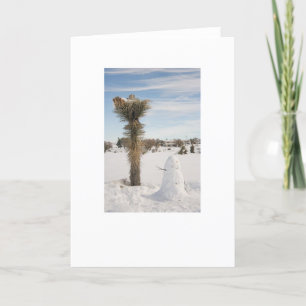 Cartes Pour Fêtes Annuelles Bonhomme de neige dans le haut désert