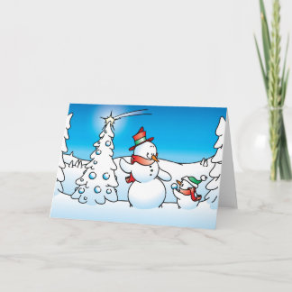 Cartes Pour Fêtes Annuelles bonhomme de neige de Noël