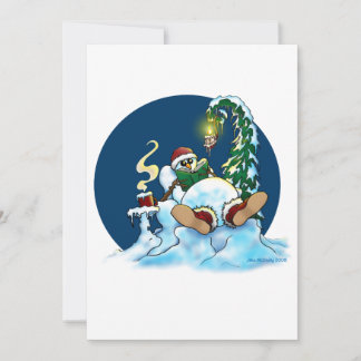 Cartes Pour Fêtes Annuelles Bonhomme de neige décontracté