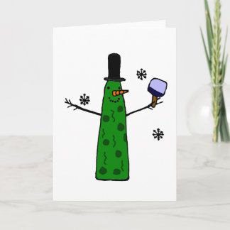 Cartes Pour Fêtes Annuelles Bonhomme de neige drôle de conserves au vinaigre