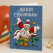 Bonhomme de neige drôle Joyeux Noël Surprise Dessi