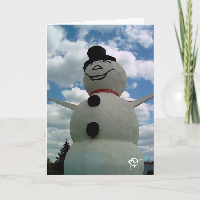 Cartes Pour Fêtes Annuelles Bonhomme de neige du Minnesota (Devant)