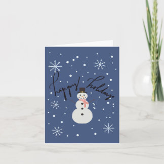 Cartes Pour Fêtes Annuelles Bonhomme de neige fantaisiste d'hiver