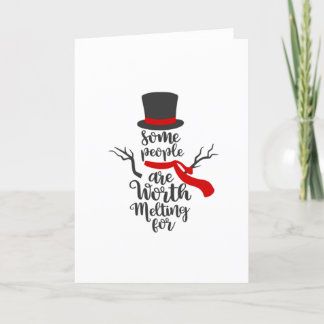 Cartes Pour Fêtes Annuelles Bonhomme de neige fondu