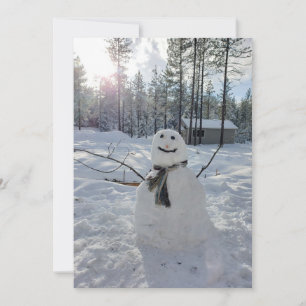 Cartes Pour Fêtes Annuelles Bonhomme de neige heureux photographie originale d