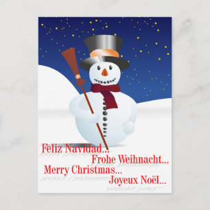 Cartes Pour Fêtes Annuelles bonhomme de neige pour Noël / X-mas