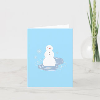 Cartes Pour Fêtes Annuelles Bonhomme de neige qui fond