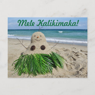 Cartes Pour Fêtes Annuelles Bonhomme de neige Sandman de Mele Kalikimaka de