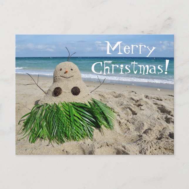 Cartes Pour Fêtes Annuelles Bonhomme de neige Sandman de Mele Kalikimaka de (Devant)