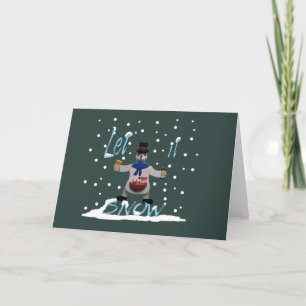 Cartes Pour Fêtes Annuelles bonhomme de neige souriant