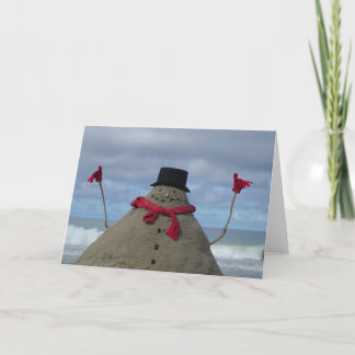 Cartes Pour Fêtes Annuelles Bonhomme de neige tropical