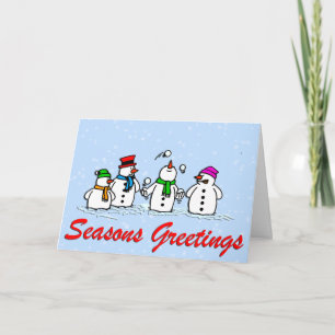 Cartes Pour Fêtes Annuelles Bonhommes de neige de jonglerie