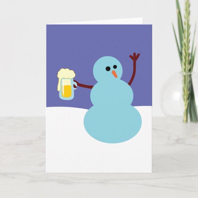 Cartes Pour Fêtes Annuelles Bonhommes de neige fous ! (Devant)