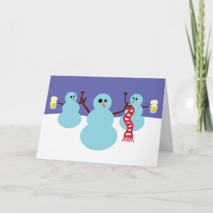 Cartes Pour Fêtes Annuelles Bonhommes de neige fous !