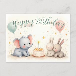 Cartes Pour Fêtes Annuelles Bonjour à tous avec des amis animaux