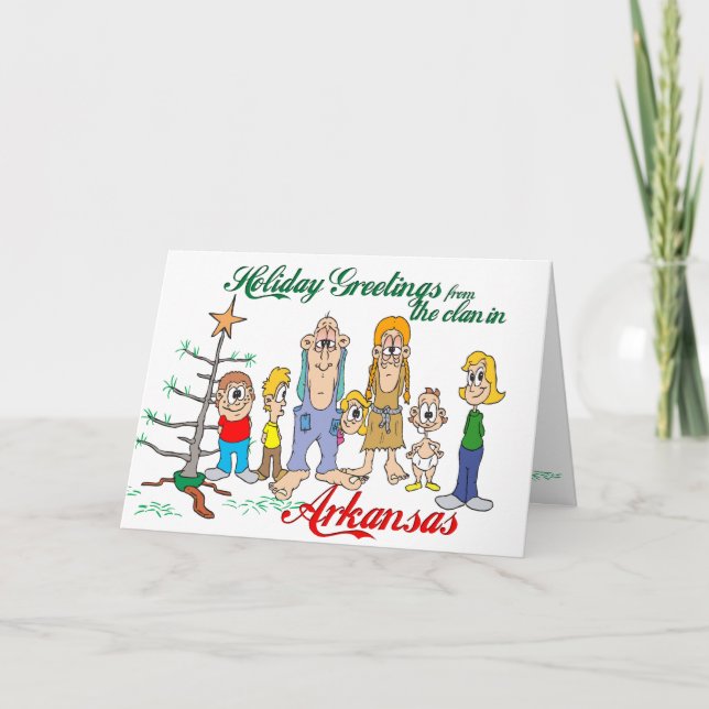 Cartes Pour Fêtes Annuelles Bonjour de l'Arkansas (Devant)